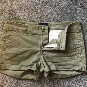 American eagle midi rise shorts